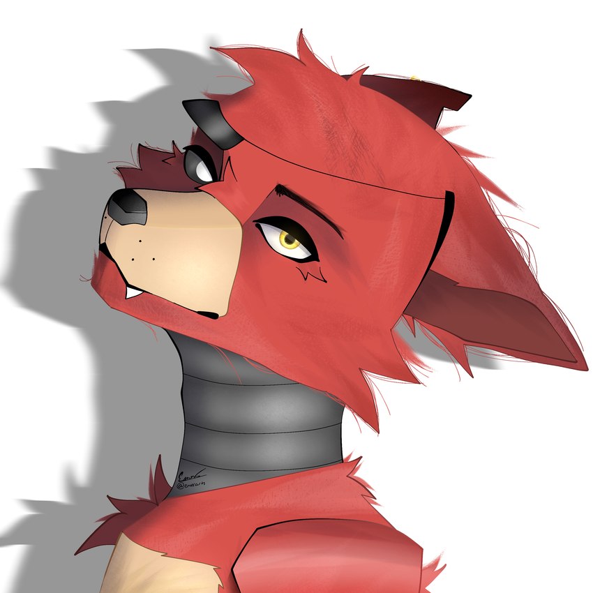 anthro machine male simple_background solo white_background enoxarts five_nights_at_freddy's scottgames foxy_(fnaf) animatronic canid canine fox mammal robot robot_anthro 1:1 2024 absurd_res clip_studio_paint_(artwork) digital_drawing_(artwork) digital_media_(artwork) headshot_portrait hi_res portrait