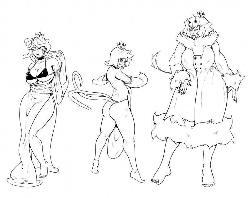 cat princess, gorgon princess, and yeti princess (towergirls) created by bytesize-grizzly