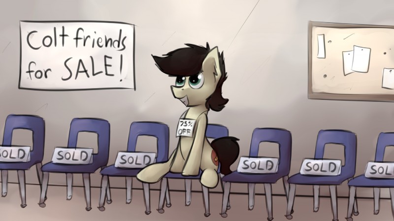 chair cutie_mark discount feral for_sale furniture hair male number percentage quadruped sad sign solo teeth text marsminer hasbro my_little_pony pone_keith earth_pony equid equine horse mammal pony 2015 digital_media_(artwork) english_text hi_res