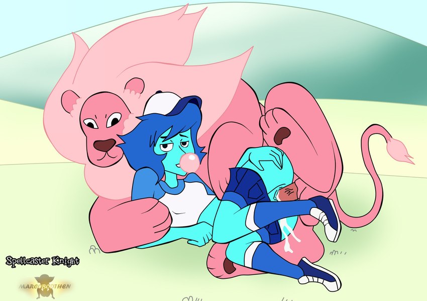 bodily_fluids clothing cum cum_inside duo female feral fur genital_fluids male male/female pawpads paws penetration pink_body pink_fur sex size_difference vaginal vaginal_penetration unknown_artist cartoon_network steven_universe lapis_lazuli_(steven_universe) lion_(steven_universe) alien alien_humanoid felid gem_(species) humanoid lapis_lazuli_(gem_species) lion mammal pantherine