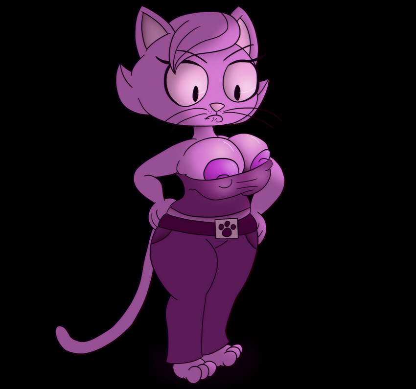 angry anthro areola areola_slip big_breasts breasts female fur nipple_slip nipples purple_body purple_fur purple_nipples simple_background solo transparent_background fuzefurry bremen_avenue_experience jessica_(bae) domestic_cat felid feline felis mammal absurd_res alpha_channel hi_res