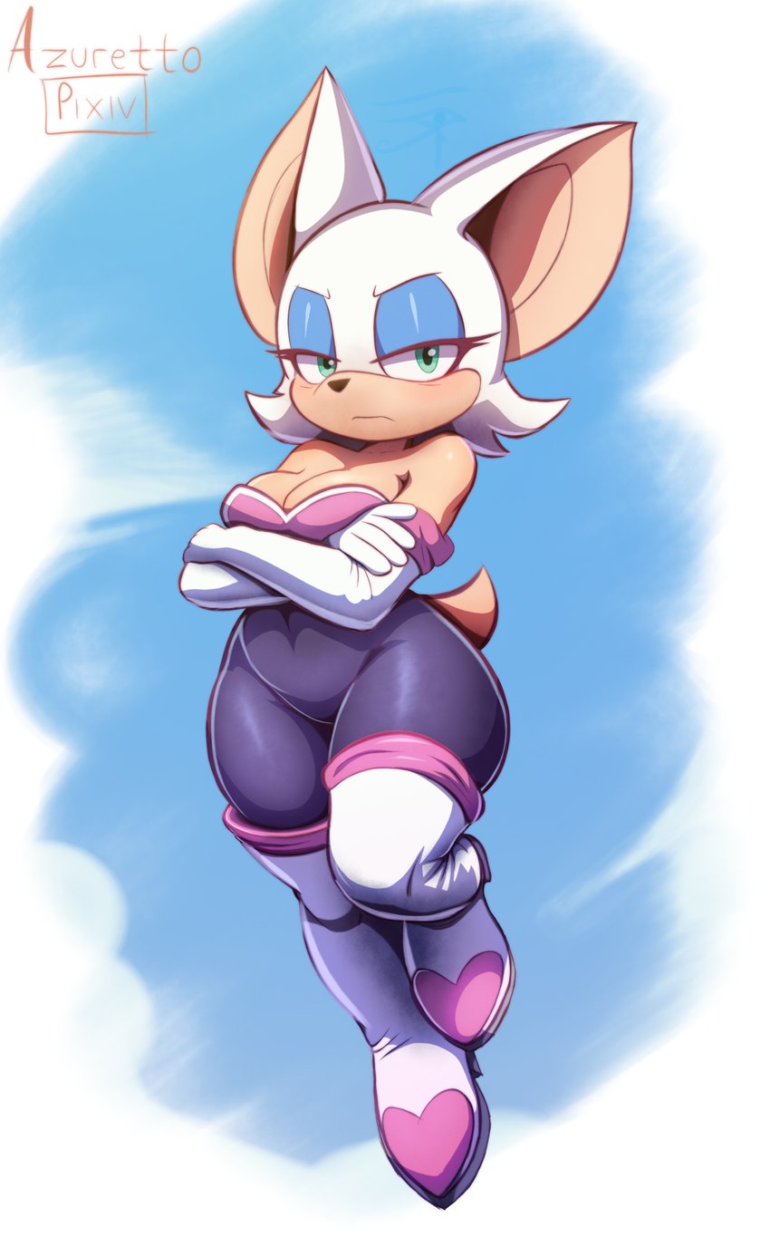 rouge the bat (sonic the hedgehog (series) and etc) created by azuretto