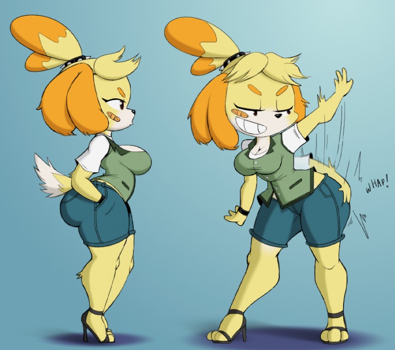 isabelle (animal crossing and etc) created by purple yoshi draws and third-party edit