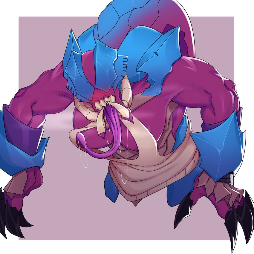 anthro anthrofied areola areola_slip bodily_fluids breast_lick breast_play breasts cleavage clothed clothing dress drooling eyeless female front_view licking long_tongue muscular muscular_anthro muscular_female purple_body saliva self_lick solo tongue tongue_out white_clothing white_dress arilopez550 league_of_legends riot_games tencent rek'sai_(lol) alien arthropod monster void_monster xer'sai 1:1 2020 absurd_res hi_res