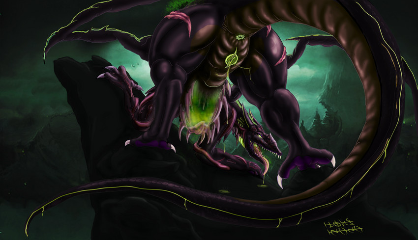 skithiryx the blight dragon (magic: the gathering and etc) created by lokidragon87