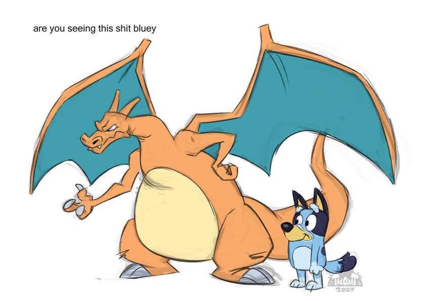 bluey heeler (bluey (series) and etc) created by tacocatarts