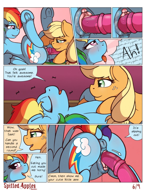 applejack and rainbow dash (friendship is magic and etc) created by ratofdrawn