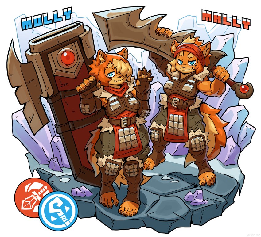 mally and molly (dog knight rpg) created by ceehaz