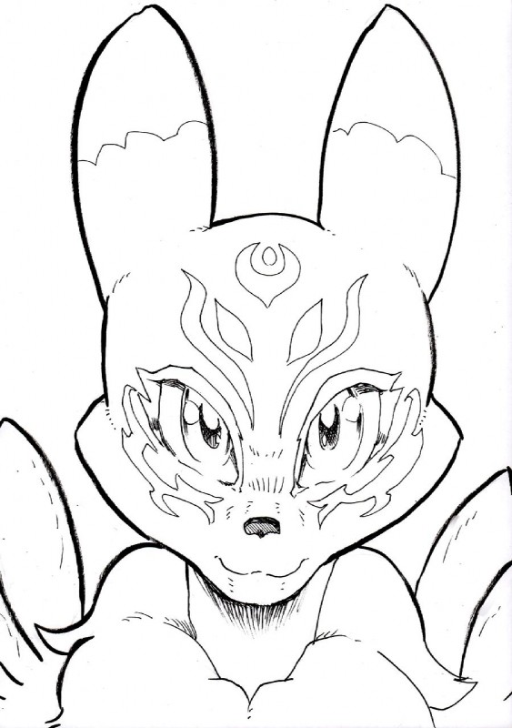 ambiguous_gender dipstick_ears ear_markings facial_markings fur head_markings looking_at_viewer markings multicolored_ears neck_tuft simple_background smile solo tuft white_background daigaijin bandai_namco digimon tomierlanely marin_(tomierlanely) canid canine digimon_(species) mammal renamon bust_portrait hi_res monochrome portrait