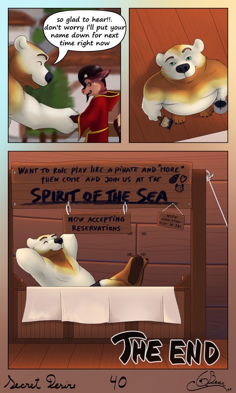 anthro body_fur body_hair chest_fur chest_hair dialogue male sea ship text vehicle water watercraft cap.grolarbear captain_oku_(cap.grolarbear) bear domestic_cat felid feline felis mammal 3:5 comic digital_media_(artwork) english_text hi_res