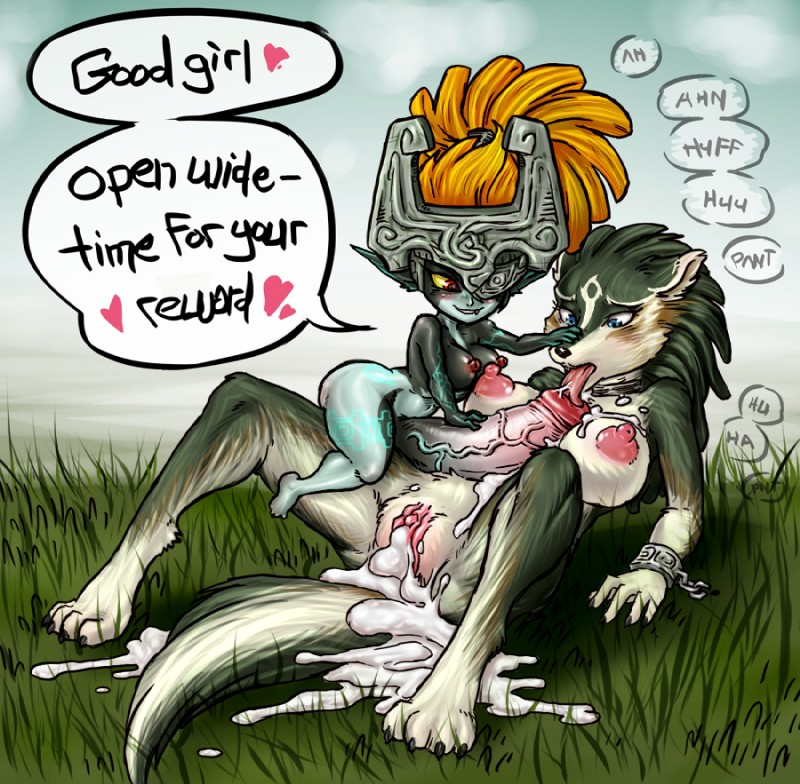 link and midna (the legend of zelda and etc) created by sparrow (artist)
