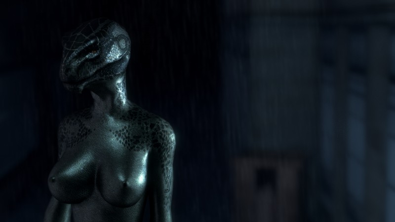 anthro breasts city female front_view nipples non-mammal_breasts nude outside pose raining sad solo standing wet bizzyniz bethesda_game_studios microsoft skyrim the_elder_scrolls argonian reptile scalie 16:9 2016 3d_(artwork) detailed digital_media_(artwork) hi_res source_filmmaker_(artwork) wallpaper widescreen