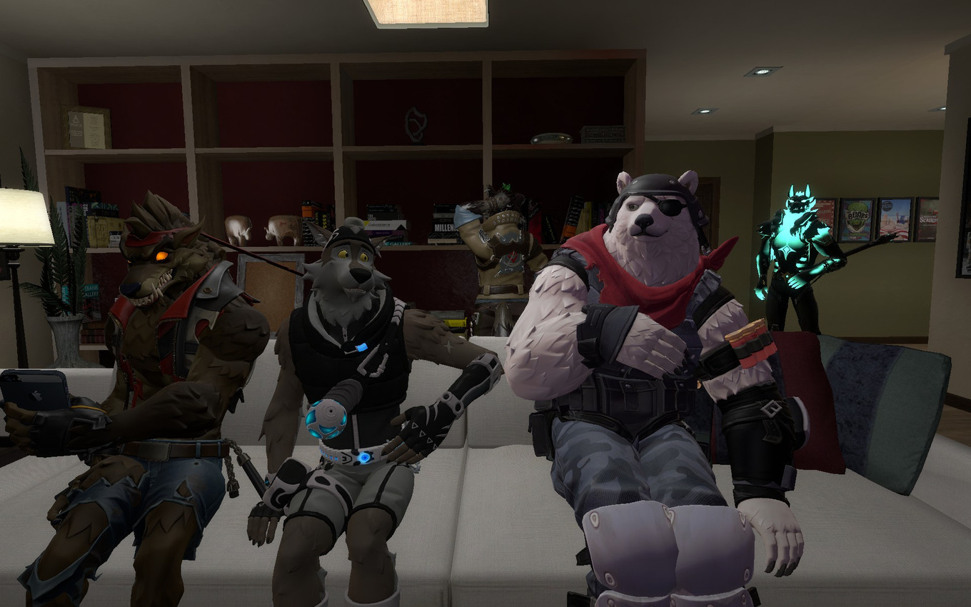 anthro apartment gmodenthusiast group homies inside male screencap epic_games fortnite garry's_mod cerberus_(fortnite) dire_(fortnite) polar_patroller rufus_(fortnite) wendell_(fortnite) bear canid canine canis mammal polar_bear procyonid raccoon trash_panda ursine wolf 16:10 3d_(artwork) digital_media_(artwork) hi_res widescreen
