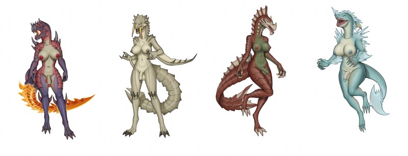 balls breasts flaccid genitals gynomorph intersex penis solo anon_bardos capcom monster_hunter agnaktor amphibian_(mh) barioth brute_wyvern flying_wyvern glavenus leviathan_(mh) scalie zamtrios absurd_res hi_res