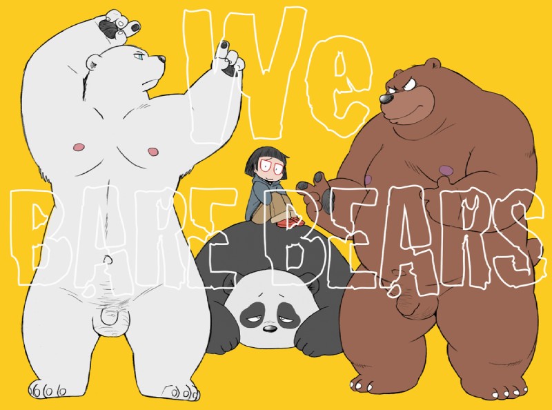 balls flaccid genitals group male penis young wantaro cartoon_network we_bare_bears chloe_park grizzly_(we_bare_bears) ice_bear_(we_bare_bears) panda_(we_bare_bears) bear brown_bear giant_panda grizzly_bear human mammal polar_bear ursine