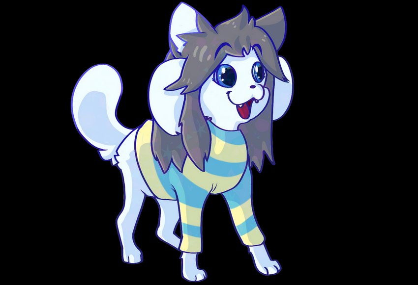 temmie (undertale (series) and etc) created by jagged-lightning