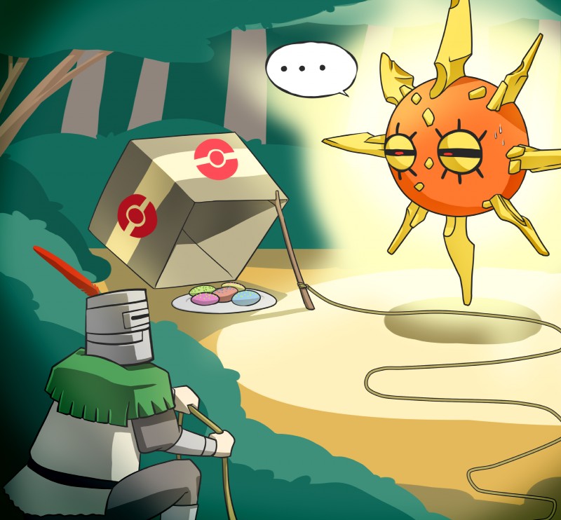 solaire of astora (praise the sun (meme) and etc) created by sims76