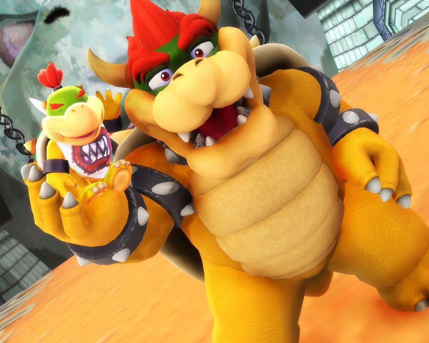 age_difference anthro duo hair larger_male male red_hair shell size_difference smaller_male smile spikes young young_anthro malicekira bowser_day mario_bros nintendo bowser bowser_jr. koopa scalie 3d_(artwork) 5:4 digital_media_(artwork) hi_res mikumikudance_(artwork) father_(lore) father_and_child_(lore) father_and_son_(lore) parent_(lore) parent_and_child_(lore) parent_and_son_(lore) son_(lore)
