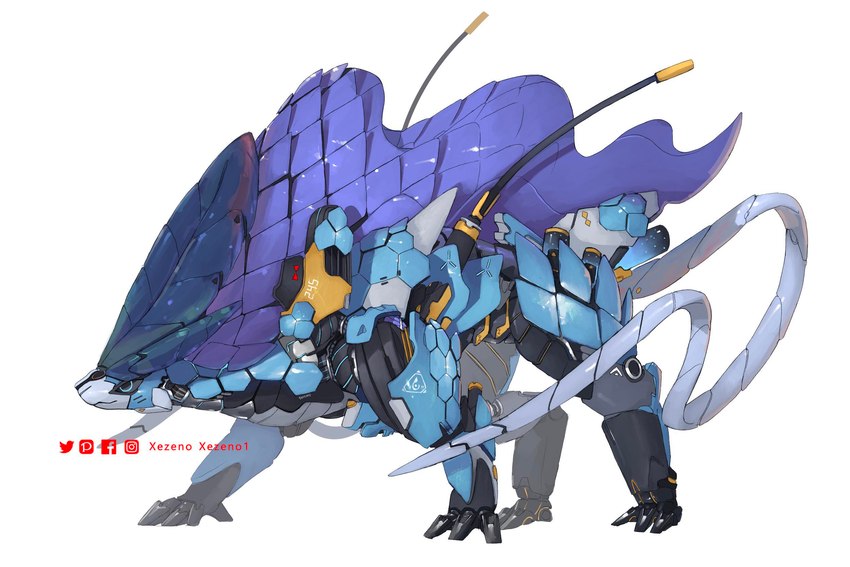 ambiguous_gender feral machine mecha simple_background solo standing white_background xezeno nintendo pokemon generation_2_pokemon legendary_pokemon pokemon_(species) robot suicune 2022 digital_media_(artwork) hi_res