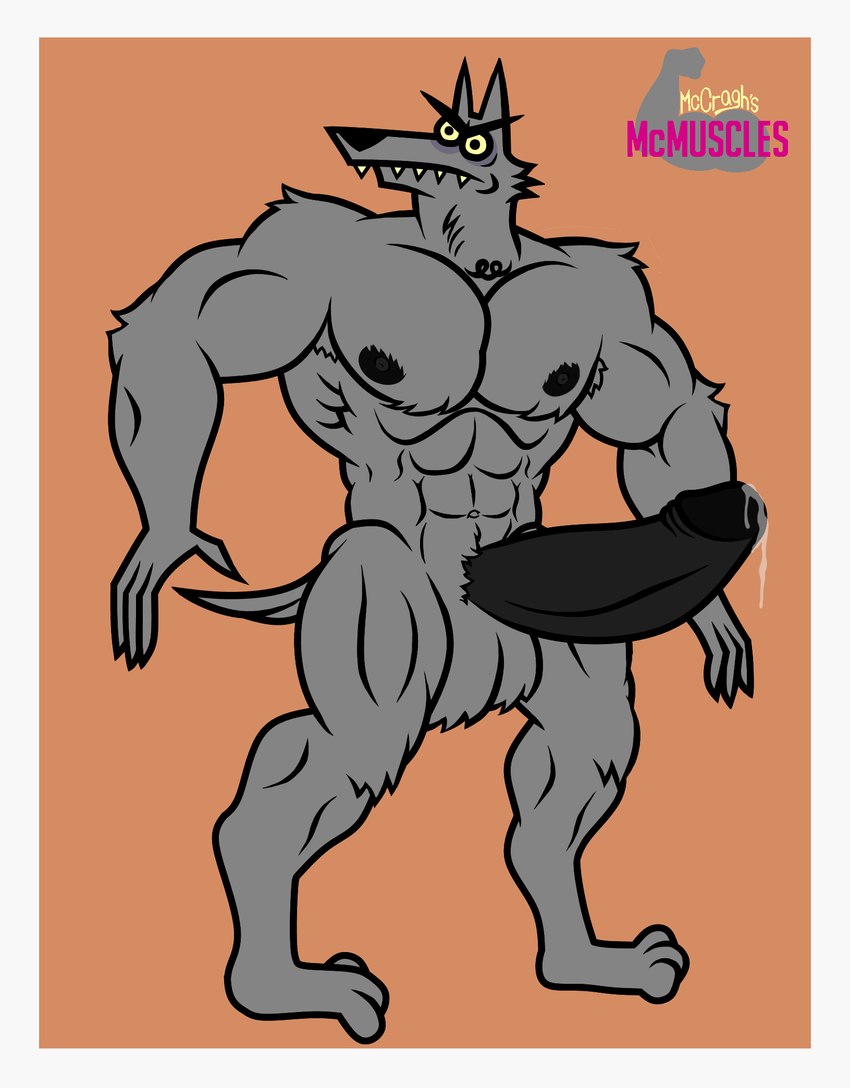 angry anthro balls big_balls big_penis black_nipples black_penis border erection genitals grey_body huge_penis male muscular muscular_anthro muscular_male nipples penis sharp_teeth simple_background solo teeth white_border mccraghs_muscles jackbox_games monster_seeking_monster mythology the_jackbox_party_pack werewolf_(jackbox) canid canine canis mammal mythological_canine mythological_creature werecanid werecanine werecreature werewolf wolf hi_res