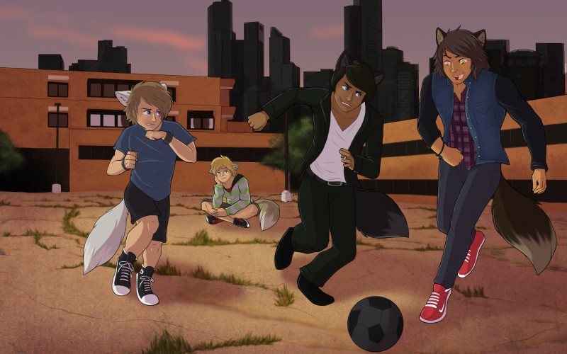 ball city group male modern outside playing soccer soccer_ball sport fcsimba fao lowe tate animal_humanoid canid canid_humanoid canine canine_humanoid canis humanoid mammal mammal_humanoid wolf wolf_humanoid 16:10 2014 digital_media_(artwork) hi_res shaded widescreen