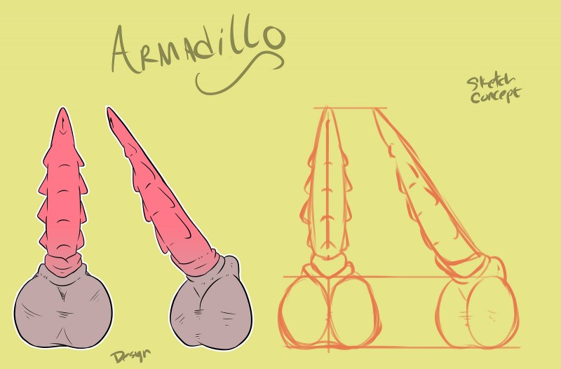 anatomically_correct animal_genitalia animal_penis armadillo_penis balls disembodied_penis erection genital_shot genitals male outline penis penis_shot solo kaiza_teira armadillo mammal xenarthran hi_res