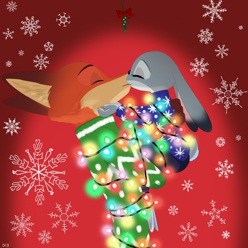 judy hopps and nick wilde (christmas and etc) created by skelly doll