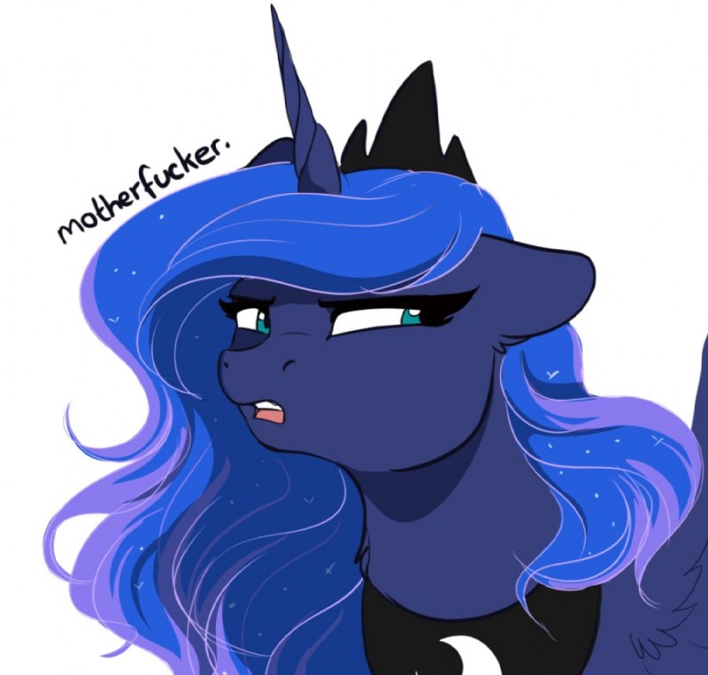 blue_eyes blue_hair female feral hair horn semi-anthro simple_background solo white_background wings dvixie friendship_is_magic hasbro my_little_pony mythology princess_luna_(mlp) equid equine mammal mythological_creature mythological_equine winged_unicorn 2019 digital_media_(artwork) reaction_image