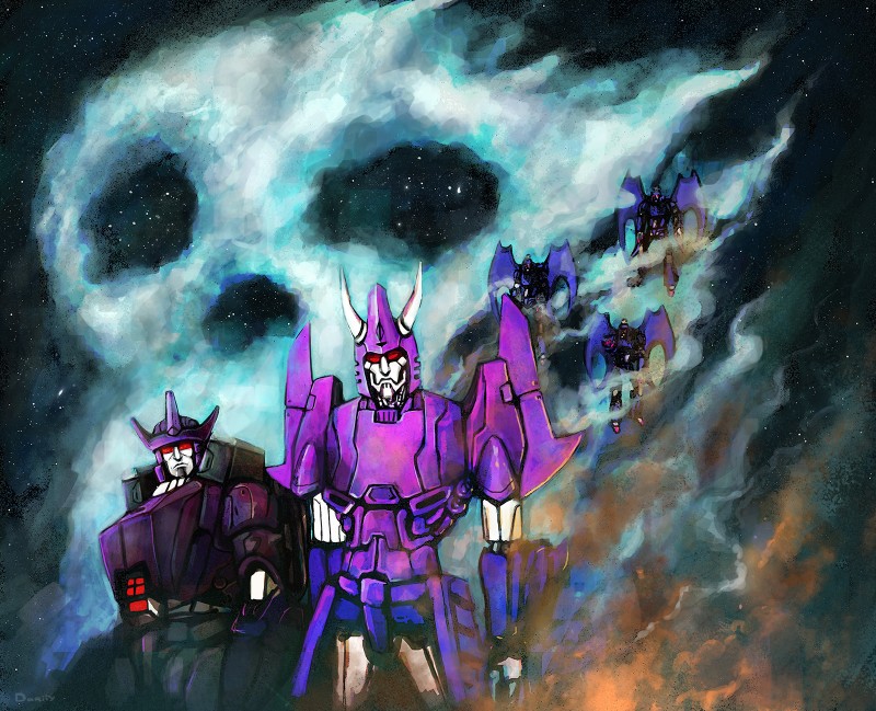 bone decepticon detailed_background frown galaxy group horn looking_at_viewer machine male metal_wings not_furry purple_body red_eyes simple_background skull space standing star wings dariiy hasbro takara_tomy transformers cyclonus galvatron scourge_(transformers) cybertronian humanoid living_machine robot sweep_(transformers) unicronian 2014 digital_media_(artwork) hi_res