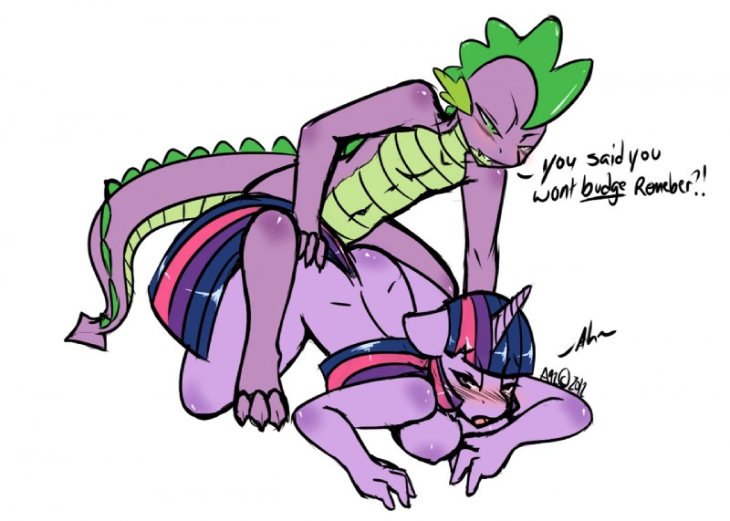 spike and twilight sparkle (friendship is magic and etc) created by avante92