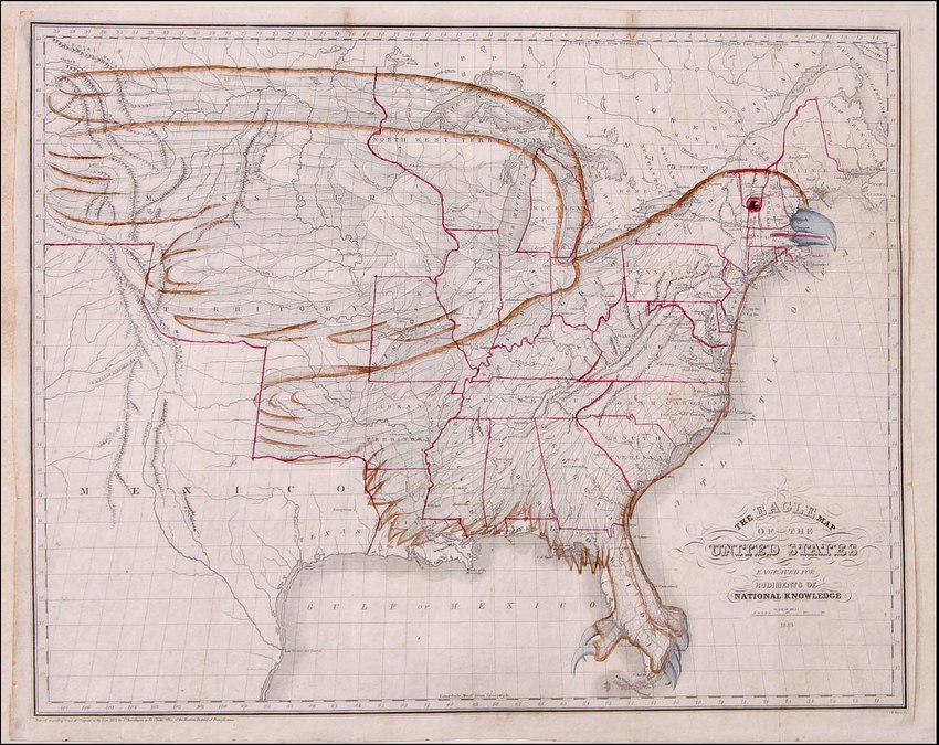 alabama ambiguous_gender atlantic_ocean avian_feet biped canada claws delaware feathered_wings feathers feet feral georgia_(state) great_lakes historical illinois indiana_(state) kentucky louisiana maine_(us_state) map maryland massachusetts mexico mississippi missouri new_hampshire new_york north_carolina ohio pink_eyes pupils rhode_island sea side_view simple_background solo south_carolina spread_wings tail tail_feathers talons tennessee text toes united_states_of_america vermont virginia_(state) water white_background wings abraham_hart edward_l._carey accipitrid accipitriform avian bird eagle 1833 19th_century ancient_art dated english_text formal_art full-length_portrait hi_res line_art portrait traditional_media_(artwork)