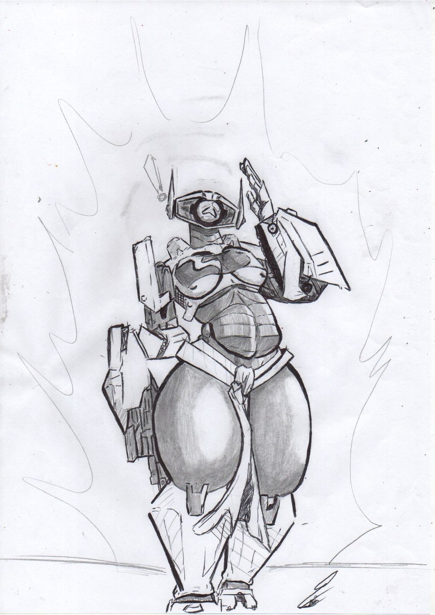 anthro female machine solo thick_thighs planta_que_desenha sofn54 hasbro shockwave_(transformer) alien humanoid robot robot_humanoid hi_res