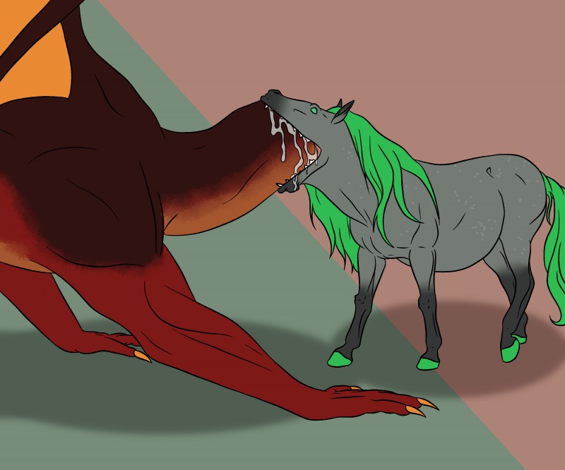 bodily_fluids drooling duo feral hooves male open_mouth oral_vore saliva size_difference vore lionsilverwolf celtic_mythology european_mythology mythology pisces_kelp_(fursona) dragon equid equine kelpie mammal mythological_creature mythological_equine mythological_scalie scalie 6:5 absurd_res digital_drawing_(artwork) digital_media_(artwork) hi_res