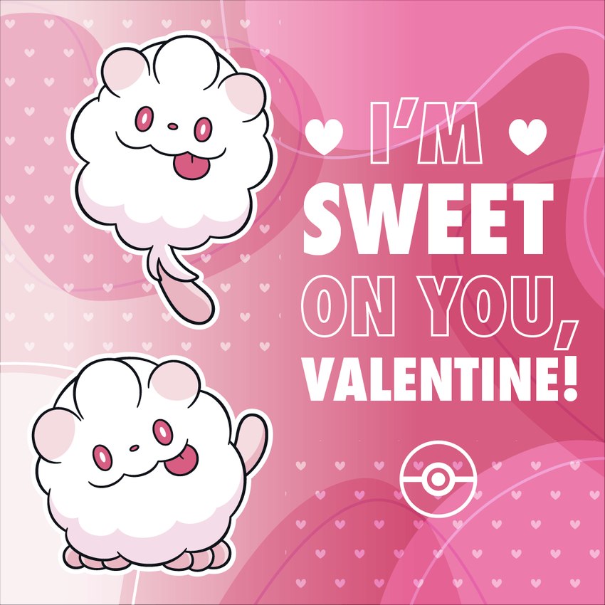 ambiguous_gender biped candy cotton_candy dessert detailed_background feral floating food front_view gradient_background heart_after_text heart_before_text heart_pattern heart_symbol holidays humor looking_at_viewer outline pink_background pink_heart pokeball_symbol pun simple_background standing text valentine's_day_card white_background white_body white_heart white_outline white_text unknown_artist nintendo pokemon valentine's_day food_creature generation_6_pokemon living_candy pokemon_(species) swirlix 1:1 2023 colored digital_drawing_(artwork) digital_media_(artwork) english_text full-length_portrait official_art portrait