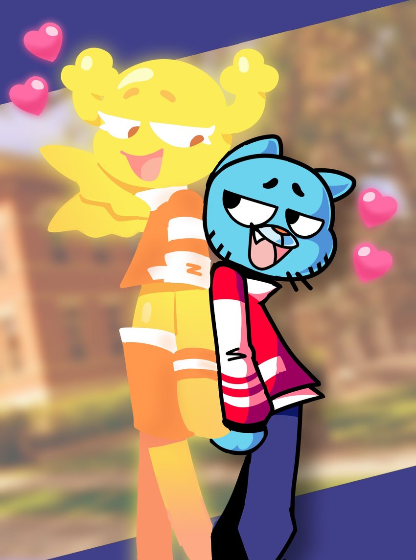 gumball watterson and penny fitzgerald (the amazing world of gumball and etc) created by tomfoolery