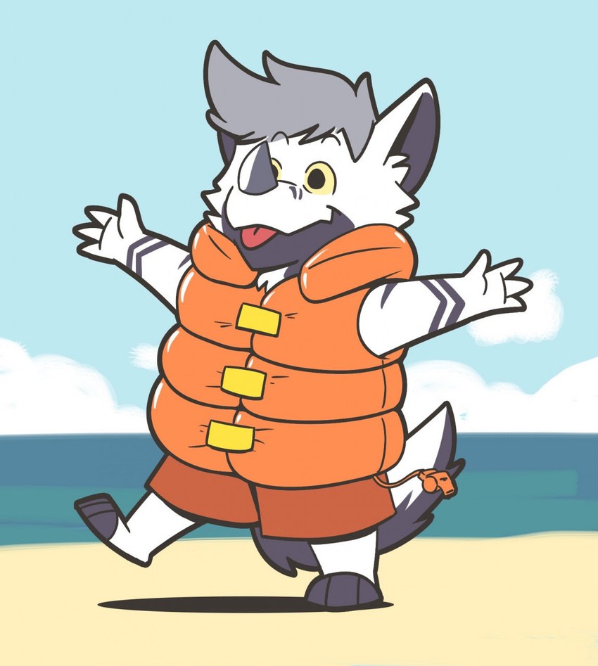 anthro beach blep bottomwear clothing cloud jacket latex life_jacket male outside sea seaside short short_stack shorts sky solo summer swimming_trunks swimwear tail tongue tongue_out topwear vehicle vest wagon water whistle_(object) heyitscousindave mythology maverick_(betaetadelota) canid canine canis dragon hybrid mammal mythological_creature mythological_scalie scalie wolf hi_res