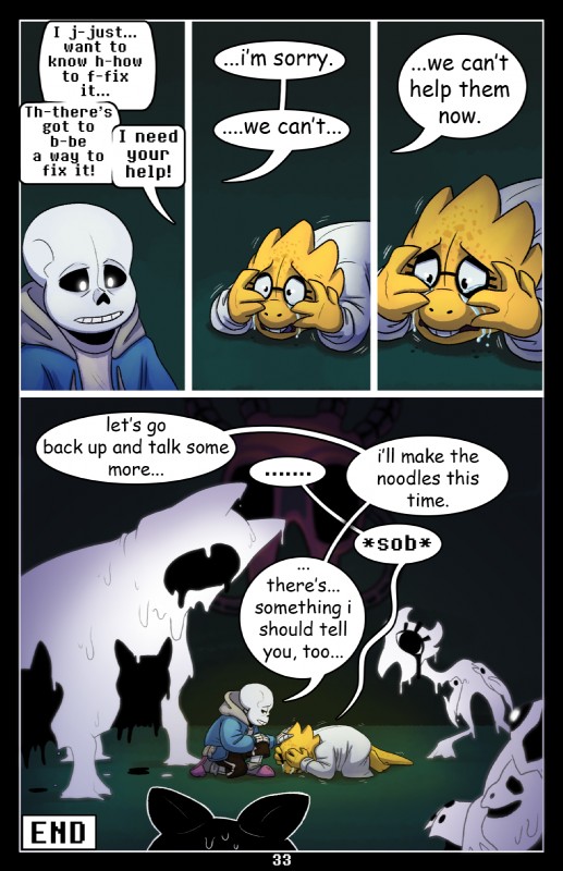 bodily_fluids bone crying dialogue ellipsis group kind skeleton tears text absolutedream undertale undertale_(series) alphys endogeny lemon_bread reaper_bird sans_(undertale) snowdrake's_mother amalgamate animated_skeleton lizard reptile scalie undead comic comic_sans digital_media_(artwork) english_text hi_res