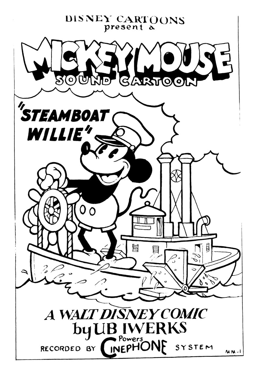 mickey mouse (steamboat willie and etc) created by ub iwerks and walter elias "walt" disney