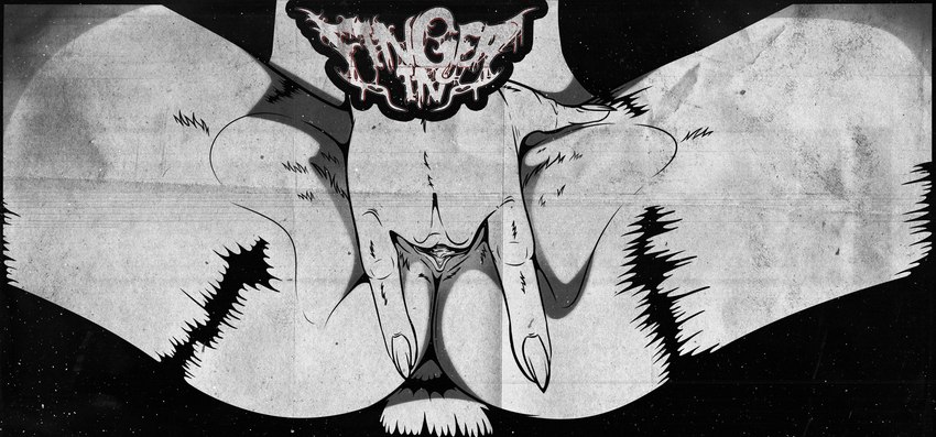 anthro butt disembodied_hand duo dust female fingering fingering_partner genitals gesture hand_gesture male male/female markings nails penetration poster poster_template pussy retro sex spread_legs spreading vaginal vaginal_fingering vaginal_penetration 0l-fox-l0 humanoid unknown_species digital_drawing_(artwork) digital_media_(artwork) greyscale hi_res monochrome