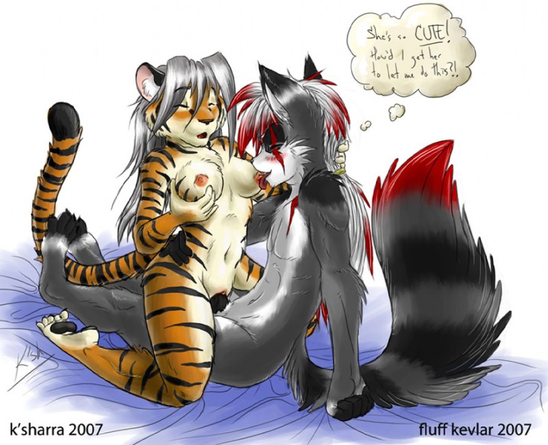 k'sharra and nytro created by fluff-kevlar