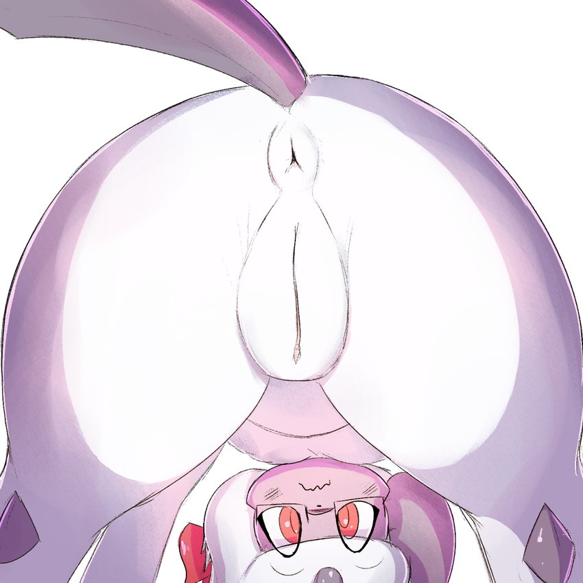 anus blush bow_ribbon claws clitoris eyewear female feral finger_claws fur genitals glasses grey_body head_gem horn humanoid_genitalia humanoid_genitalia_on_feral humanoid_pussy humanoid_pussy_on_feral nervous presenting pussy red_eyes solo spreading white_body white_fur lodetail nintendo pokemon absol canid generation_3_pokemon mammal pokemon_(species) 1:1 2025 digital_media_(artwork) hi_res