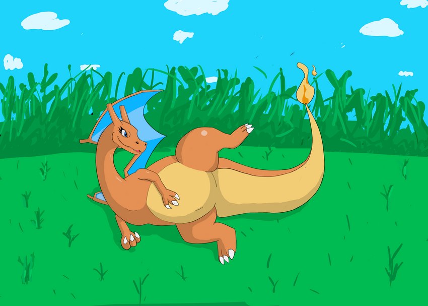 female feral solo tail wings bode_fuceta mythology nintendo pokemon charizard dragon generation_1_pokemon mythological_creature mythological_scalie pokemon_(species) scalie absurd_res hi_res