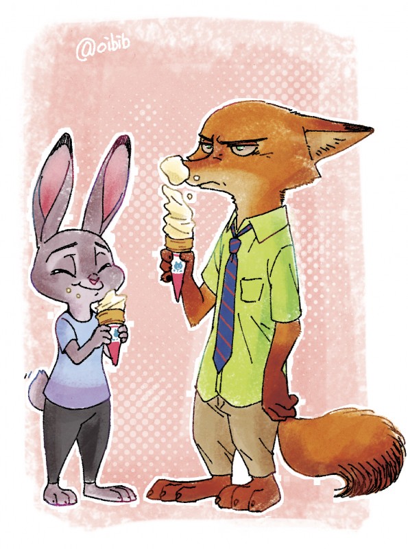 judy hopps and nick wilde (zootopia and etc) created by bibio