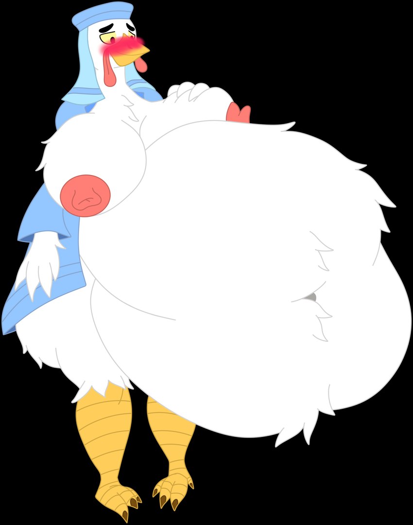 abdominal_bulge after_vore anthro anthro_pred areola avian_caruncle avian_feet avian_legs avian_pred belly belly_tuft big_belly big_breasts big_butt biped bird_legs bloated blue_clothing blush breast_expansion breast_grab breast_tuft breasts butt butt_expansion butt_tuft chest_tuft clothing dewlap_(anatomy) digestion expansion fat_rolls fatal_vore feather_tuft feathers female female_pred hand_on_breast hand_on_own_breast hat headgear headwear leg_tuft navel navel_tuft nipples obese obese_anthro obese_female overweight overweight_anthro overweight_female png_file robe robe_only satisfaction satisfied satisfied_look simple_background solo thick_thighs transparent_background tuft veil vore wardrobe_malfunction wattle winged_arms wings mandro22 disney robin_hood_(disney) lady_kluck avian bird chicken galliform gallus_(genus) phasianid absurd_res alpha_channel hi_res story story_in_description