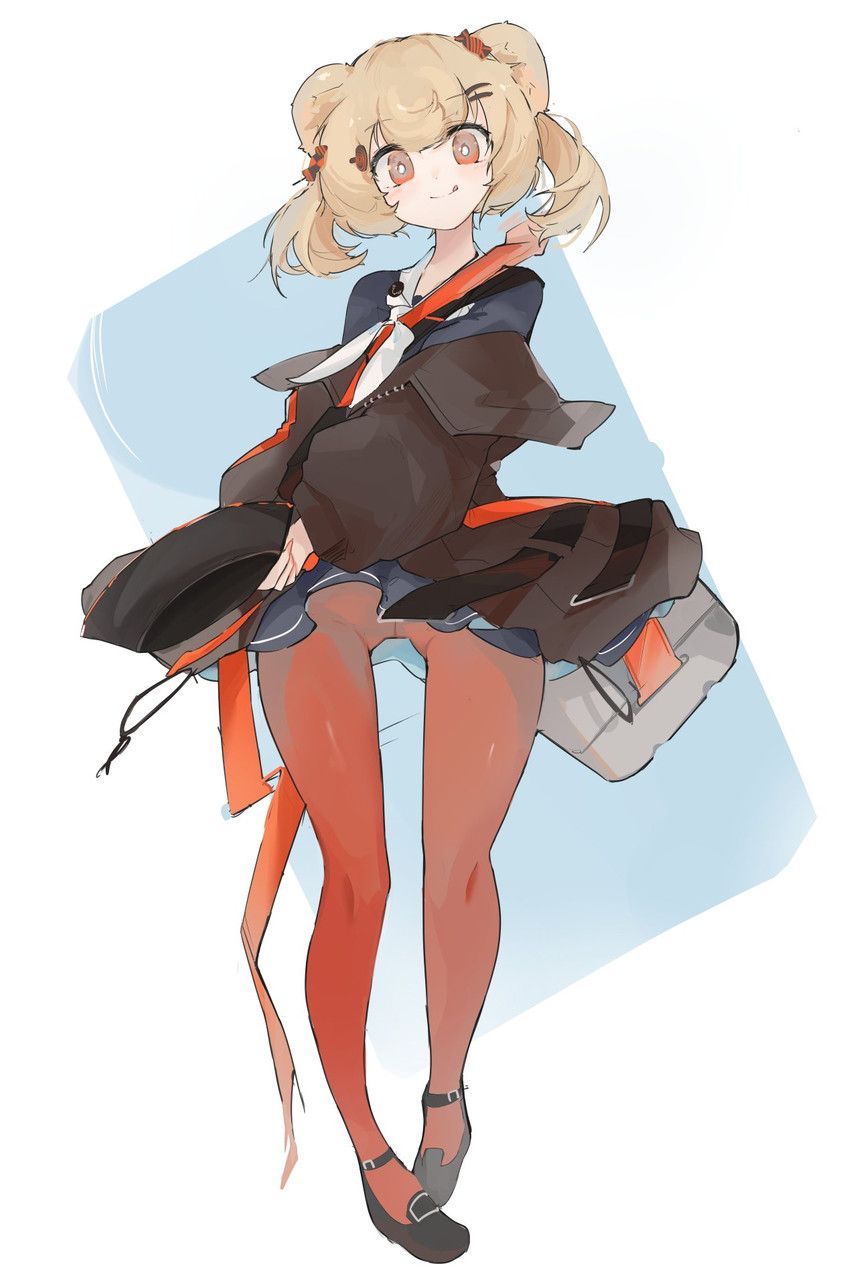 blonde_hair bottomwear clothing female footwear hair holding_pan jacket looking_at_viewer shoes skirt smile solo standing topwear wide_hips mikojin arknights hypergryph studio_montagne gummy_(arknights) animal_humanoid bear humanoid mammal mammal_humanoid ursid_humanoid 2020 hi_res