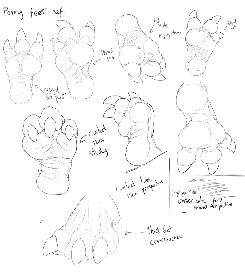 3_toes ambiguous_gender anthro claws feet foot_shot humanoid_feet low-angle_view plantigrade soles solo text toes wrinkled_feet wrinkles 44vex creeperdawnx ambiguous_species 2020 absurd_res english_text hi_res monochrome sketch sketch_page nonbinary_(lore)