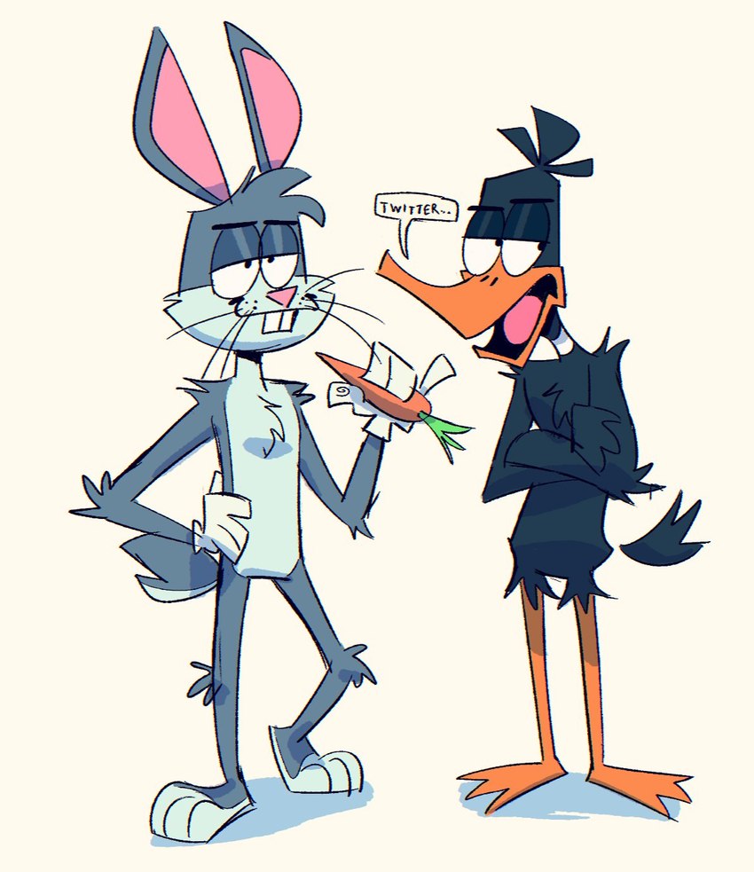 bugs bunny and daffy duck (warner brothers and etc) created by stellizard