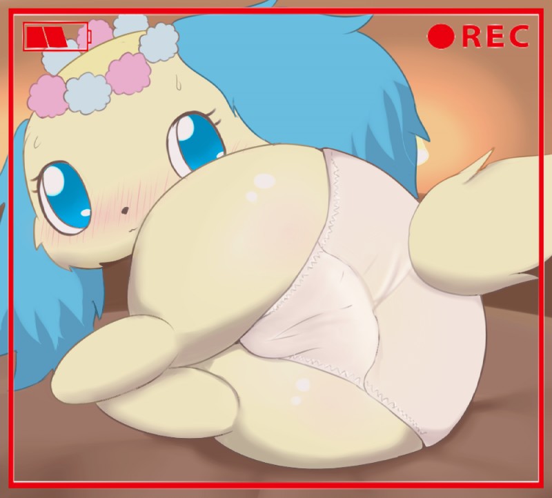 :3 blue_body blue_fur blush bodily_fluids butt clothed clothed_feral clothing female feral floppy_ears fur looking_at_viewer lop_ears lying on_side panties solo sweat underwear yellow_body yellow_fur happy27ruko2 jewelpet sanrio sega sega_fave sapphie_(jewelpet) bird_dog canid canine canis cavalier_king_charles_spaniel domestic_dog hunting_dog mammal spaniel toy_dog