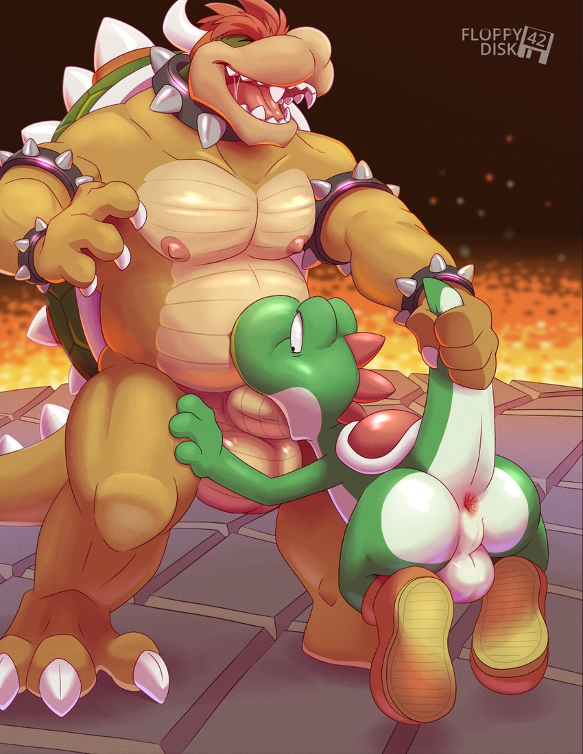 bowser (mario bros and etc) created by fluffydisk42