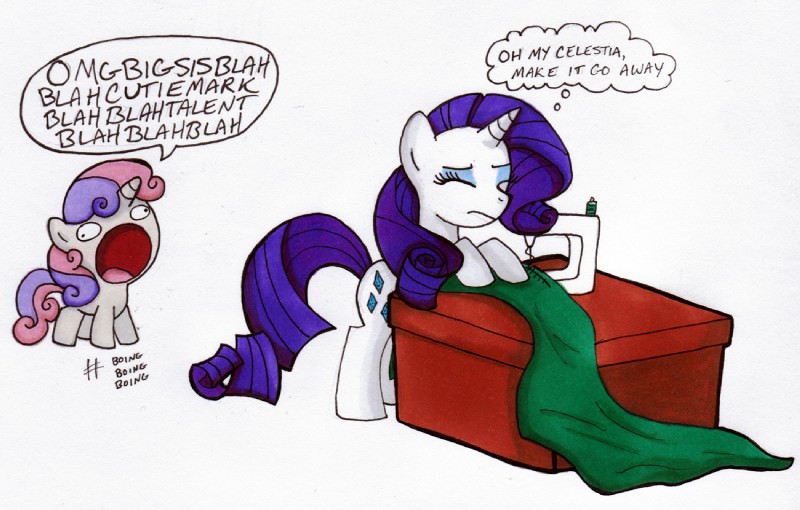 rarity and sweetie belle (friendship is magic and etc) created by the dark lord keisha